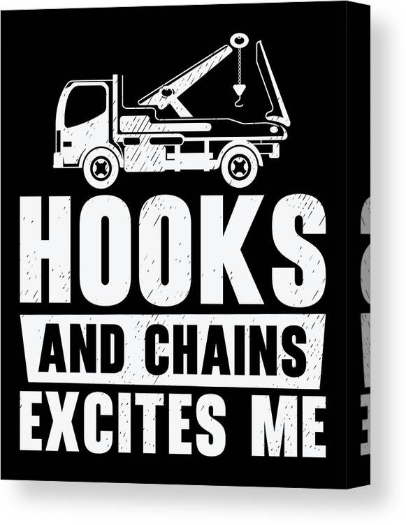 Tow Truck Driver Breakdown Lorry Hooks Chains Canvas Print