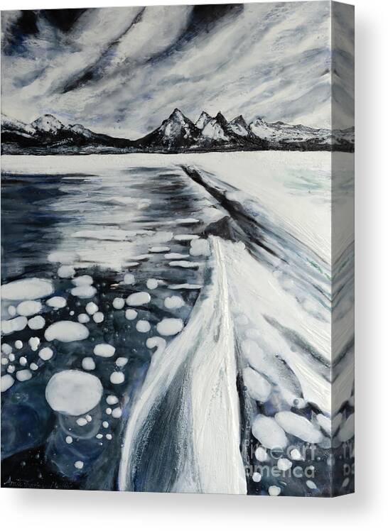 Seascape Canvas Print featuring the painting Trapped by Anita Thomas