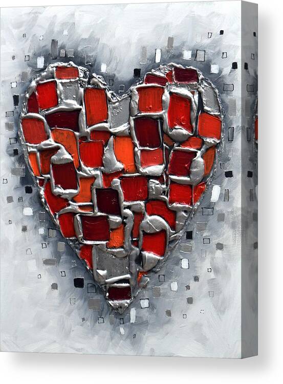 Heart Canvas Print featuring the painting Treasured Heat by Amanda Dagg