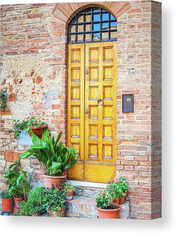 Italy Canvas Print featuring the photograph Tuscan Door by Marla Brown