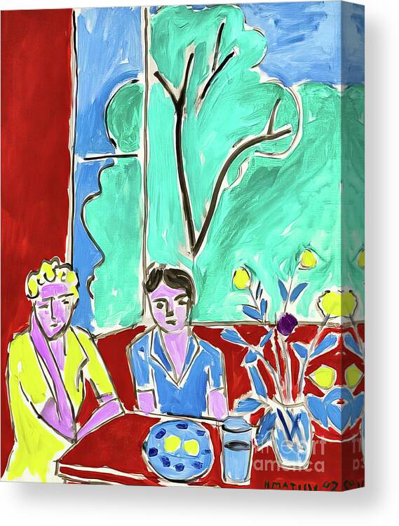 band ondersteboven zout Two Girls Red and Green Background by Henri Matisse 1947 Canvas Print /  Canvas Art by Henri Matisse - Pixels