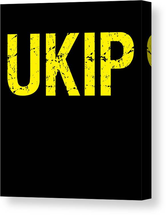Funny Canvas Print featuring the digital art UKIP UK Independence Party by Flippin Sweet Gear