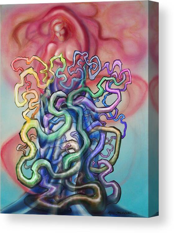 Unrestrained Canvas Print featuring the digital art Unrestrained by Kevin Middleton
