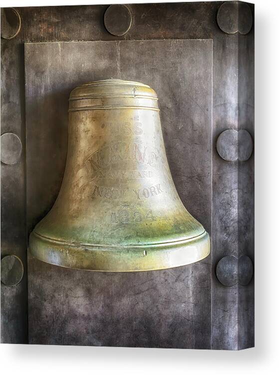Arlington National Cemetery Canvas Print featuring the photograph USS Maine Bell - USS Maine Mast Memorial by Susan Rissi Tregoning