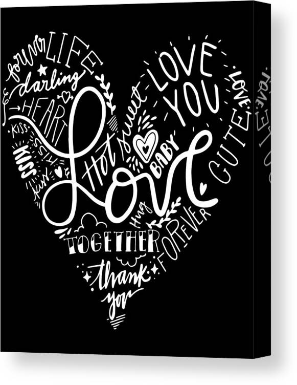 Cool Canvas Print featuring the digital art Valentines Day Heart by Flippin Sweet Gear