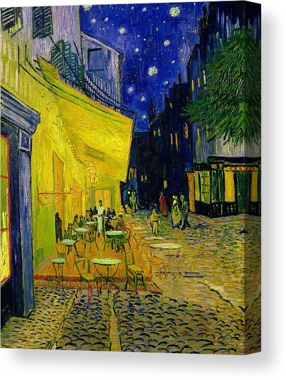 Cafe Terrace At Night Canvas Print
