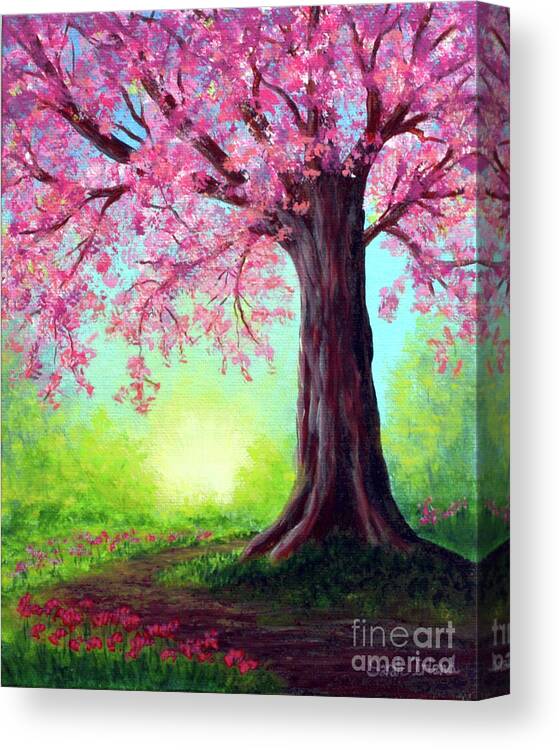 Welcoming Canvas Print featuring the painting Welcoming Spring by Sarah Irland