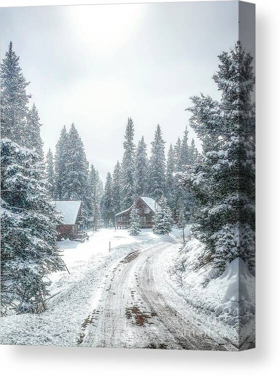 Taos Canvas Print featuring the photograph Winter in Wonderland from Red River NM by Elijah Rael