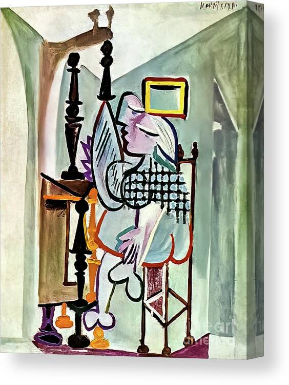 Pablo Picasso Wall Art Picasso Girl Before a Mirror Painting Wapped Canvas  Art For Bedroom Livingroom Decoration Ready to Hang 