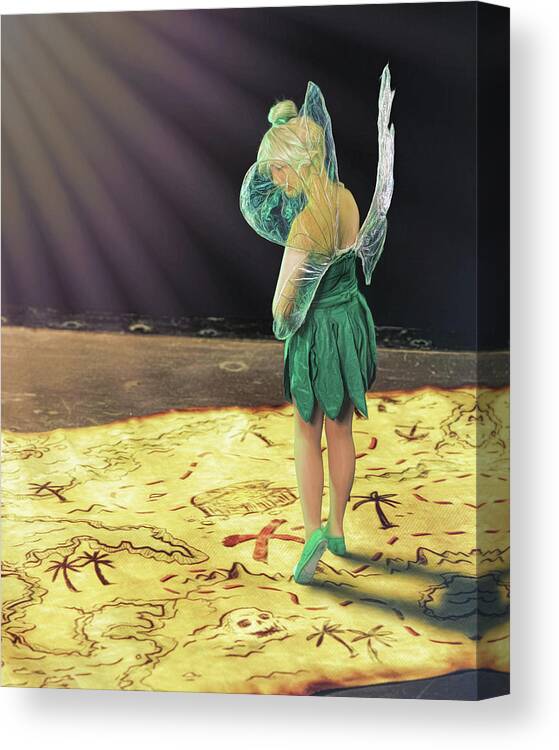 Fairy Canvas Print featuring the digital art X Marks the Spot by Brad Barton