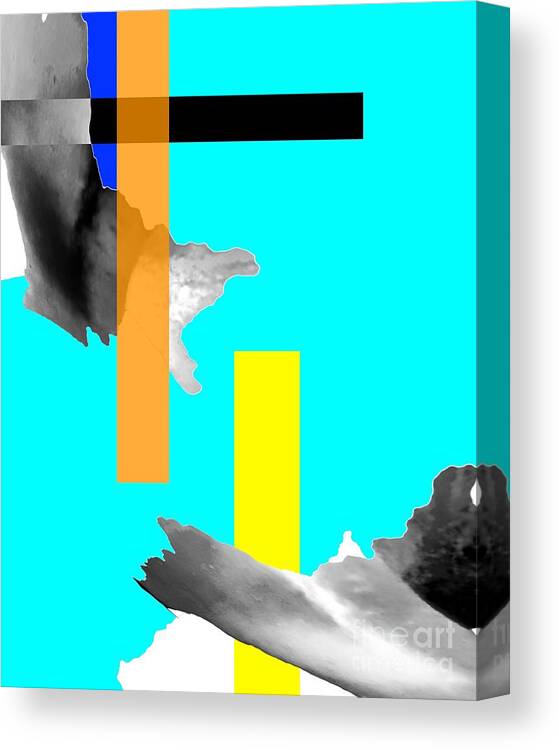 Abstract Art Canvas Print featuring the digital art Yes is sitting in a park by Jeremiah Ray