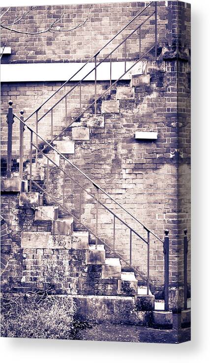 Architecture Canvas Print featuring the photograph Fire escape #2 by Tom Gowanlock