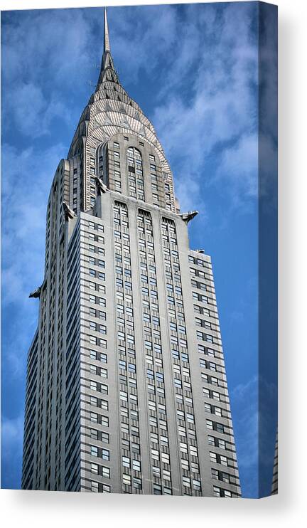 Chrysler Building Canvas Print featuring the photograph Blue Skies by JC Findley