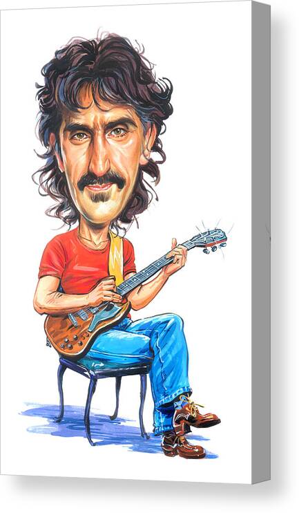 Frank Zappa Canvas Print featuring the painting Frank Zappa by Art 