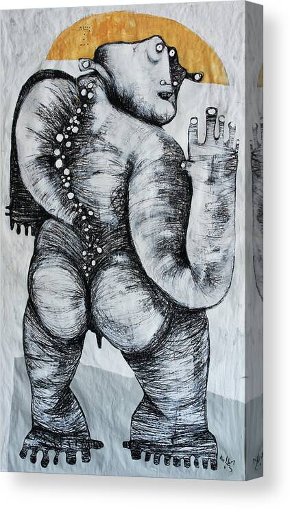 Figurative Canvas Print featuring the painting Gigantes No. 6 by Mark M Mellon