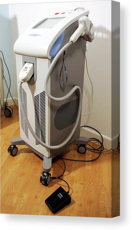 Laser Canvas Print featuring the photograph Hair Removal Laser Machine by Public Health England