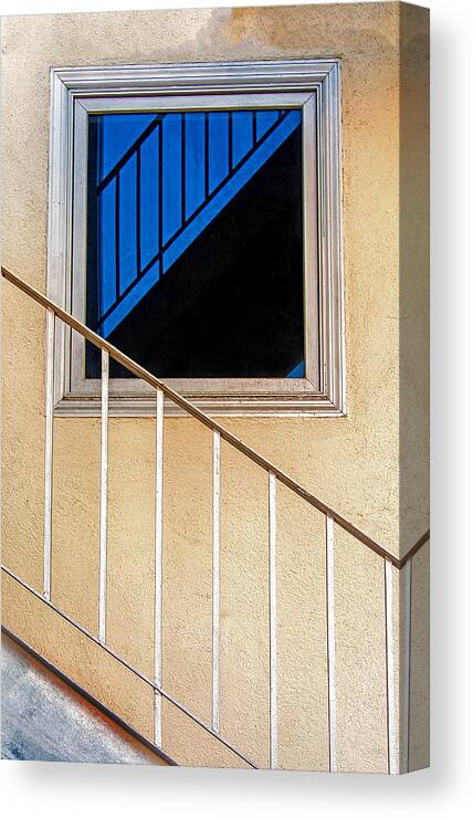 Window Canvas Print featuring the photograph Intersection of Real and Reflection by Gary Slawsky