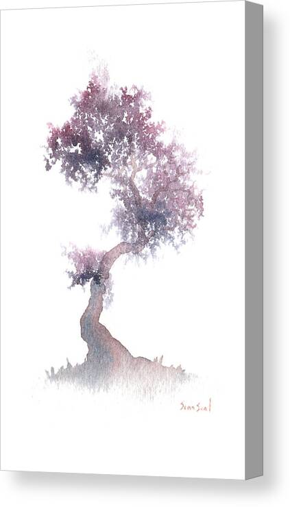 Zen Canvas Print featuring the painting Little Zen Tree 1508 by Sean Seal