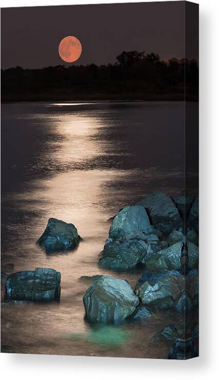 Moon Canvas Print featuring the photograph Moon Rocks by Gary Slawsky