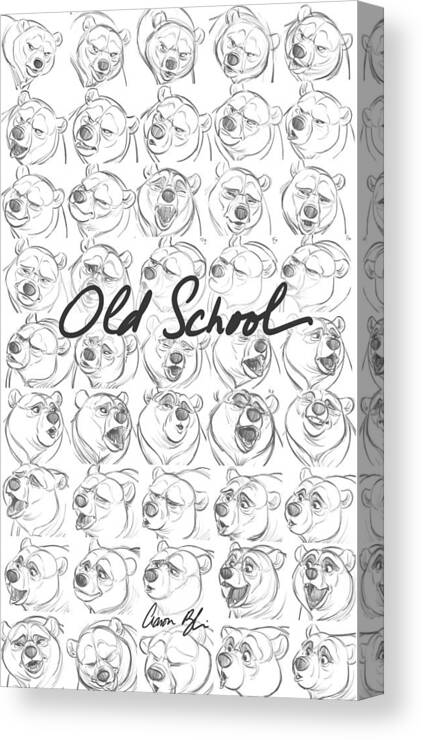 Animation Canvas Print featuring the digital art Old School by Aaron Blaise