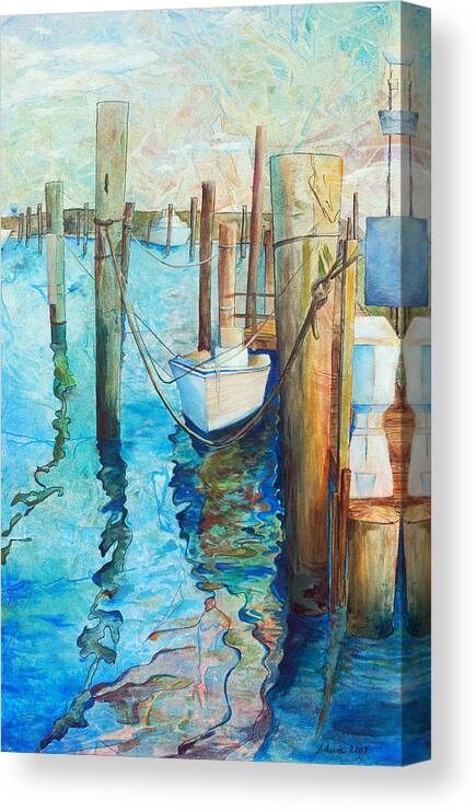 North Carolina Canvas Print featuring the painting Oregon Inlet by Arlissa Vaughn