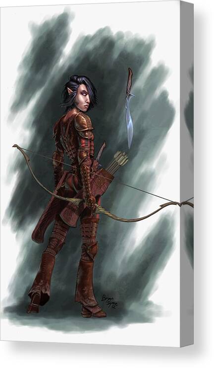 Archer Canvas Print featuring the digital art Rogue by Bryan Syme