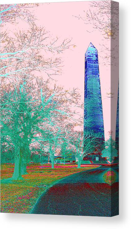 Abstract Obelisk Canvas Print featuring the photograph The Obelisk by Stacie Siemsen
