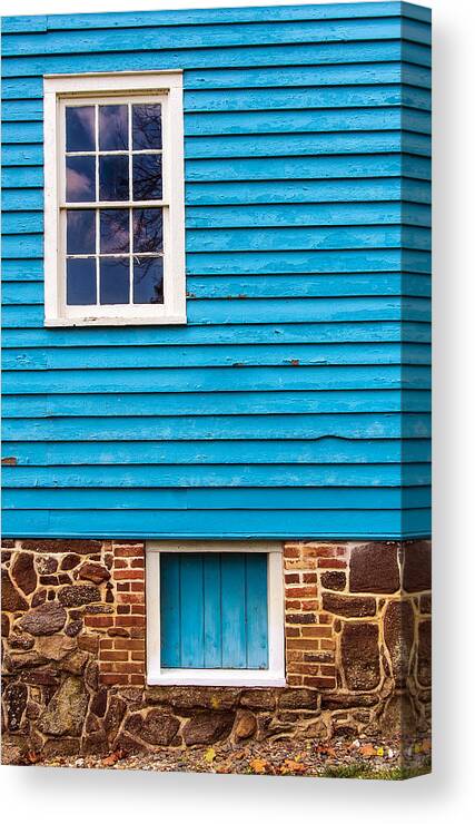 Window Canvas Print featuring the photograph The Odd Couple Of Windows by Gary Slawsky