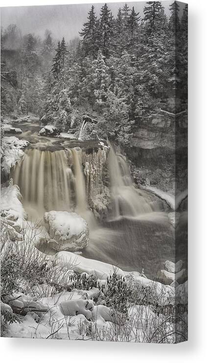 West Virginia Canvas Print featuring the photograph Winter Storm by Robert Fawcett