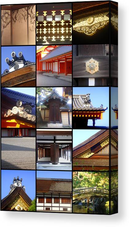 Kyoto Canvas Print featuring the photograph Kyoto Imperial Palace by Roberto Alamino