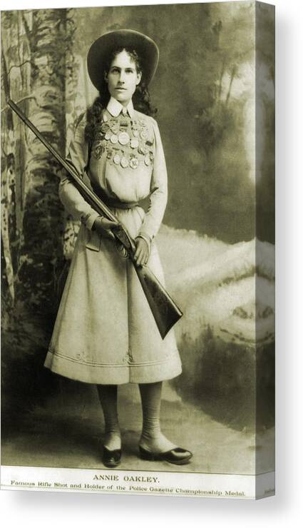 Annie Oakley 1860-1926 American Canvas Print / Canvas Art by Everett -  Everett On Demand