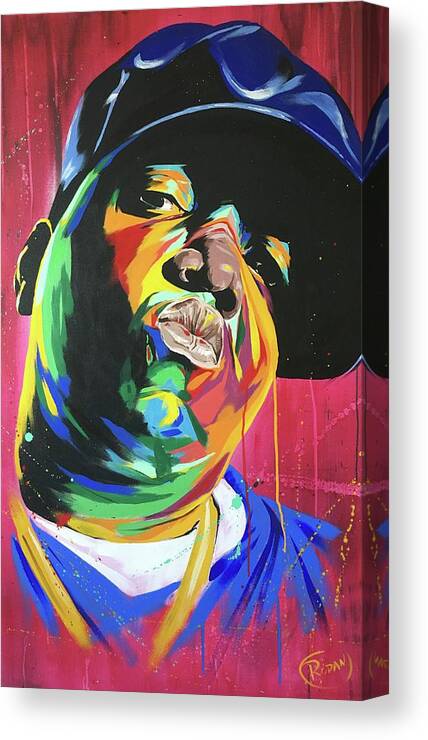Celebrity Canvas Print featuring the painting Biggie by Daniel Ross