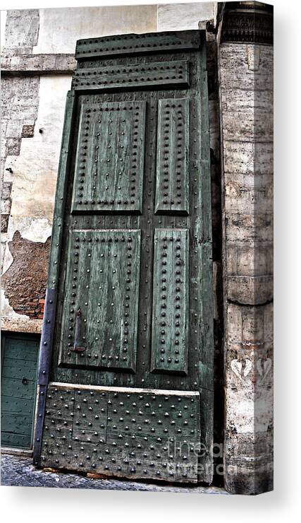 Door Canvas Print featuring the photograph Door to The Roman Gateway by Eric Liller