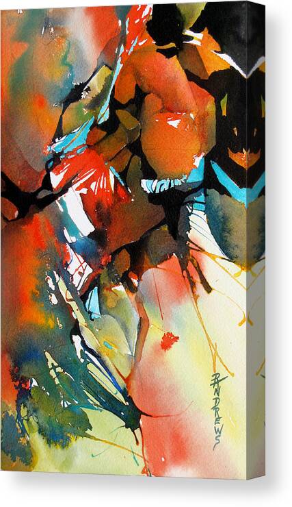 Design Canvas Print featuring the painting Earth Patterns 2 by Rae Andrews