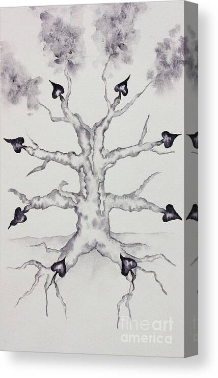 Eight Of Spades Canvas Print featuring the painting Eight of Spades by Srishti Wilhelm