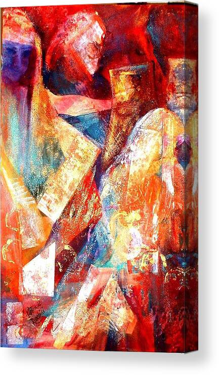 Women Canvas Print featuring the painting Gifts for the Harem by Patricia Rachidi