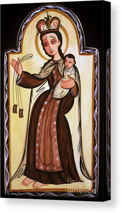 Nuestra Seora De Carmen - Our Lady Of Mt. Carmel Canvas Print featuring the painting Nuestra Senora de Carmen - Our Lady of Mt. Carmel - AONSC by Br Arturo Olivas OFS
