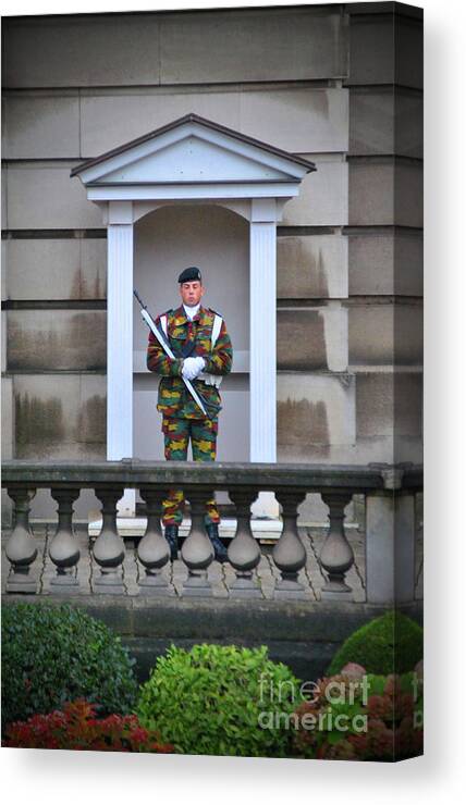 Royal Canvas Print featuring the photograph On Guard by Jost Houk