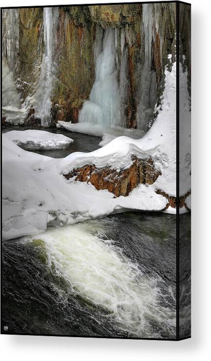 Stream Canvas Print featuring the photograph The Pool at Smalls Falls by John Meader