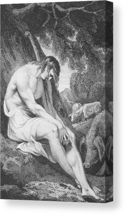 Prodigal Canvas Print featuring the drawing The Prodigal Son by William Hopwood