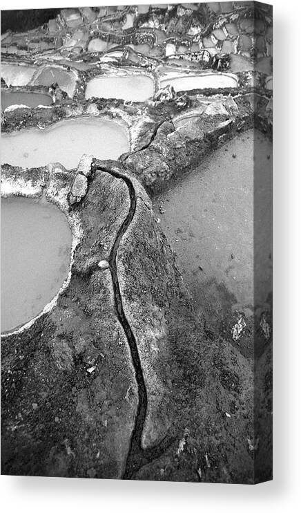 Salt Pits Canvas Print featuring the photograph Trickle by Marcus Best