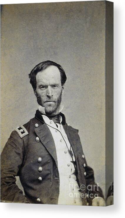 19th Century Canvas Print featuring the photograph William Tecumseh Sherman by Granger