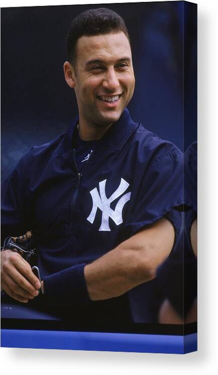 People Canvas Print featuring the photograph Derek Jeter 2 #1 by Jamie Squire