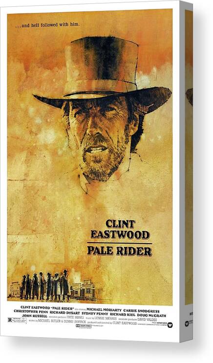 1980s Canvas Print featuring the photograph Pale Rider -1985-. #1 by Album