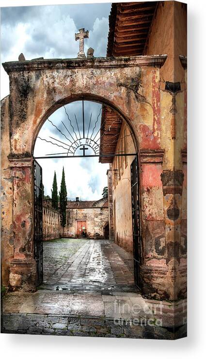 Patzcuaro Canvas Print featuring the photograph Templo del Sagrario by Barry Weiss