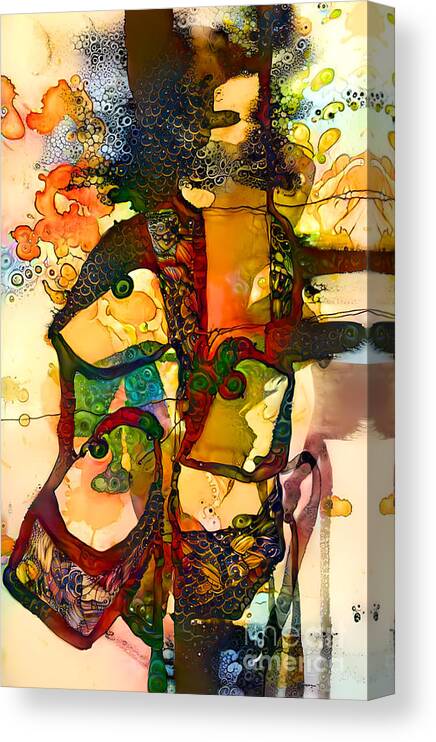 Contemporary Art Canvas Print featuring the digital art 104 by Jeremiah Ray
