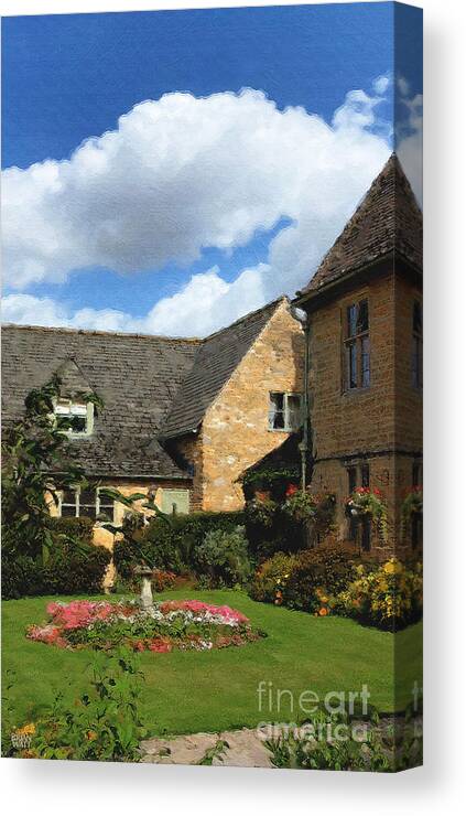 Bourton-on-the-water Canvas Print featuring the photograph A Bourton Garden by Brian Watt