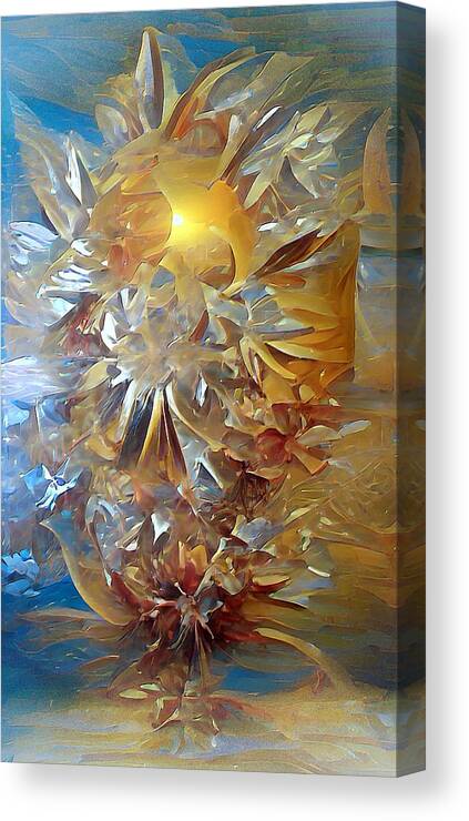 Nature Canvas Print featuring the digital art Arctic Gold by David Manlove