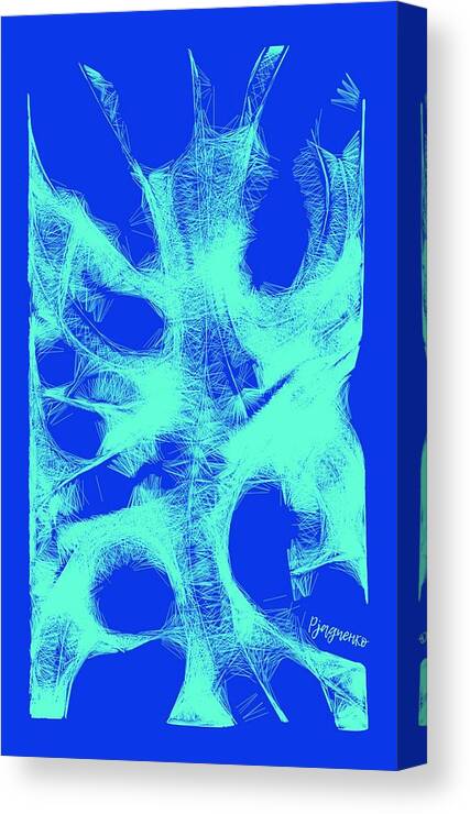 Butterfly Canvas Print featuring the digital art Buterfly blue by Ljev Rjadcenko