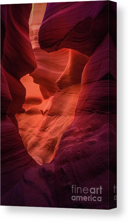 Red Canyon Canvas Print featuring the photograph Cuore by Marco Crupi
